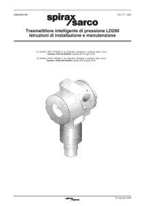 Trasmettitore intelligente di pressione LD290