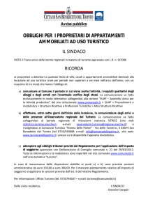 OBBLIGHI PER I PROPRIETARI DI APPARTAMENTI AMMOBILIATI