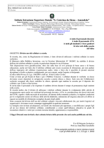 divieto uso cellulare - S. Caterina