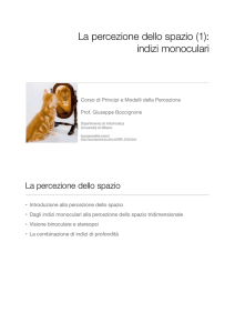 La percezione dello spazio - Home di homes.di.unimi.it