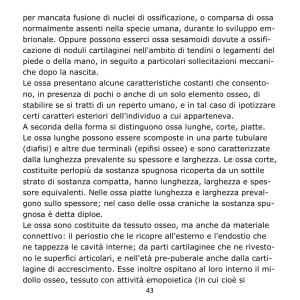 43 per mancata fusione di nuclei di ossificazione, o