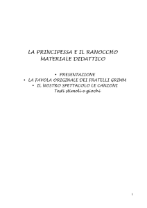 la principessa e il ranoccho materiale didattico