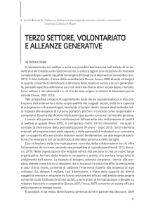 terzo settore, volontariato e alleanze generative