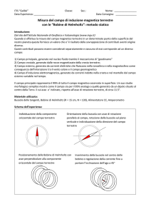 Misura del campo di induzione magnetica terrestre con le “Bobine di