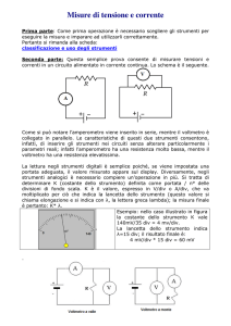 Misure di tensione e corrente