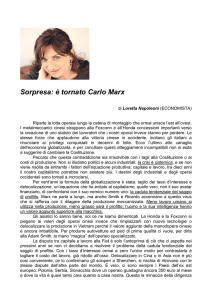 Sorpresa: è tornato Carlo Marx