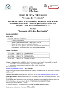 Economia ed Estimo Territoriale