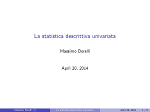 La statistica descrittiva univariata