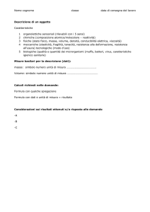 Nome cognome classe data di consegna del lavoro Descrizione di