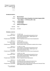 CV Giorgio Marchini - univr dsnm - Università degli Studi di Verona
