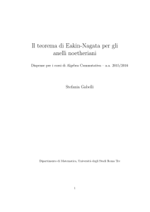 Il teorema di Eakin-Nagata per gli anelli noetheriani