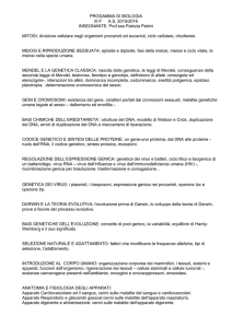 progamma di biologia