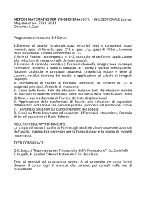 METODI MATEMATICI PER L`INGEGNERIA (6CFU