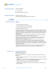 Grieco Valentina - Facoltà di Ingegneria Civile e Industriale