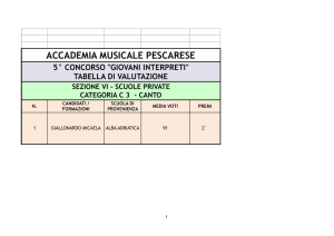 scuole private - categoria c3 - canto