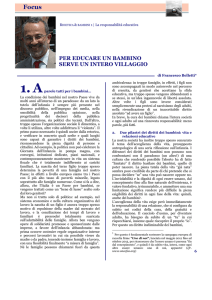 per educare un bambino serve un intero villaggio