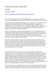 SEI SPETTACOLI IN CERCA DI EQUAZIONI 02-04