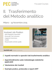 Il Trasferimento del Metodo analitico