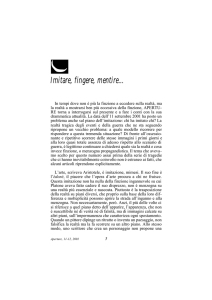 Imitare, fingere, mentire…