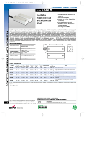 CONT A TTI MAGNETICI AD ALT A SICUREZZA Contatto magnetico