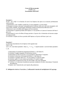 Corso di Microeconomia CLEM A-L Esercitazione 20-03