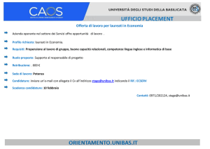 Offerta di lavoro per laureati in Economia