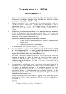 Esercitazione - equilibri di fase