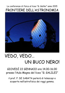 VEDO, VEDO… UN BUCO NERO!