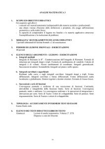 ANALISI MATEMATICA 3 1. SCOPO ED OBIETTIVI DIDATTICI Far