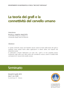 Seminario La teoria dei grafi e la connettività del cervello umano
