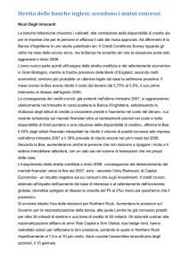 Stretta delle banche inglesi: scendono i mutui concessi