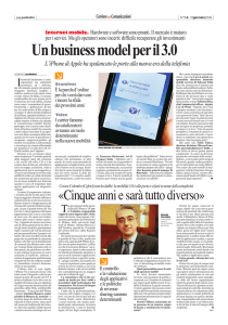 Un business model per il 3.0 - Corriere delle Comunicazioni