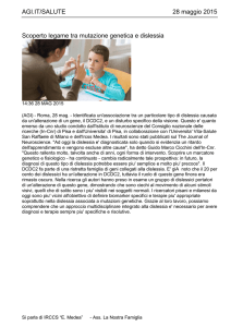 Scoperto legame tra mutazione genetica e dislessia