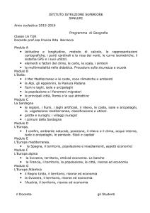 GEOGRAFIA 1^ A TUR - IIS Vignarelli Sanluri