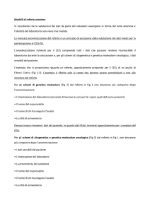 Modelli di referto anonimo Vi ricordiamo che le valutazioni dei dati
