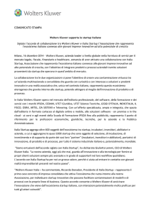 COMUNICATO STAMPA Startup, Associazione che rappresenta l