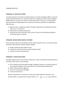 LEARNING WEEK 2012 PROBLEMA: LE CASSE DELLO STEREO