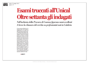 Esami truccati all`Unical Oltre settanta gli indagati