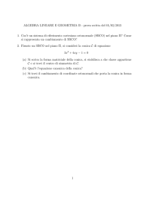 ALGEBRA LINEARE E GEOMETRIA B - prova scritta del 01/02/2013