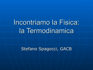 Incontriamo la Fisica: La Termodinamica