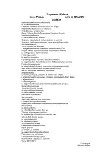 Programma di Scienze Classe 1a sez. A Anno sc