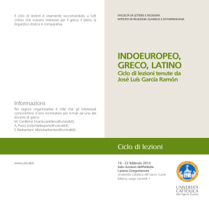 INDOEUROPEO, GRECO, LATINO