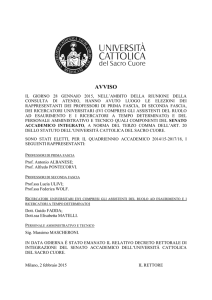 Componenti del Senato accademico integrato