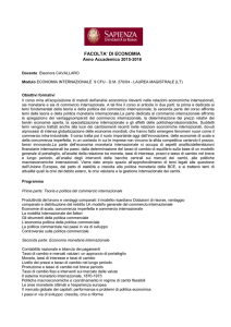 FACOLTA` DI ECONOMIA