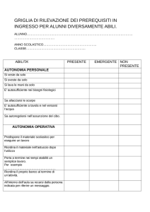 Griglia di rilevazione dei prerequisiti- alunni