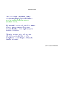 Giovanni Pascoli - Novembre - Piante spontanee in cucina