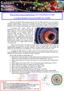 TESI IN FISICA DELLE PARTICELLE CON L`ESPERIMENTO CMS