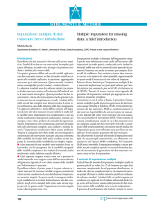 STRUMENTI E METODI Imputazione multipla di dati mancanti