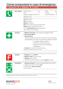 Come comportarsi in caso di emergenza