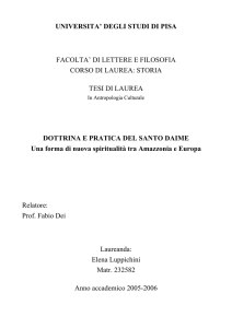 UNIVERSITA` DEGLI STUDI DI PISA FACOLTA` DI LETTERE E